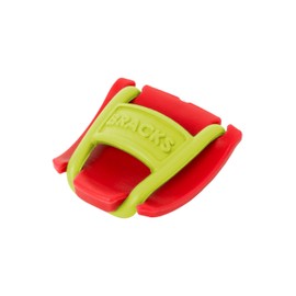 Shoe lace lock clip, innovative for all shoes, easy and effective, 1 pair, Bracks, red-lime
