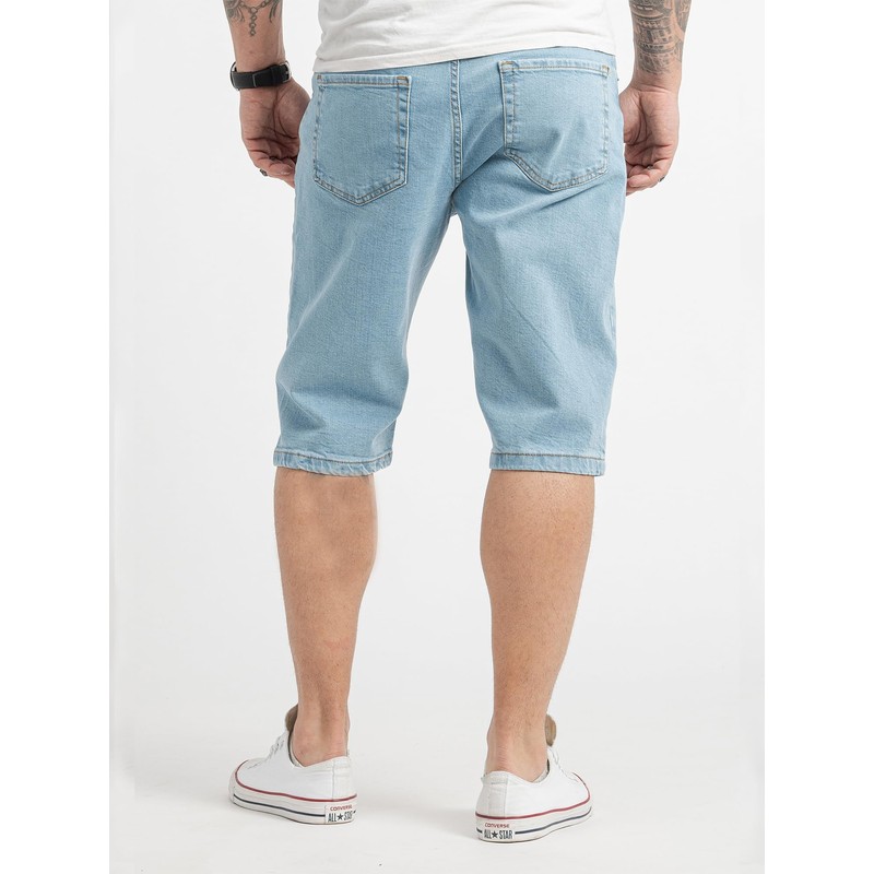Rock Creek M82 Men's Stretch Denim Shorts, Light Blue-rc2425