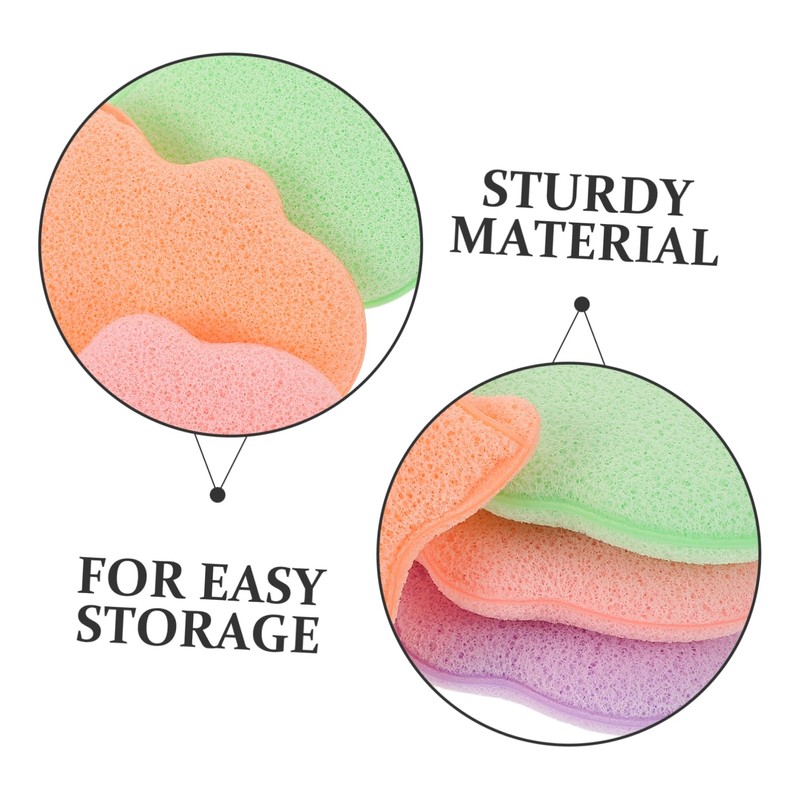 VICASKY 4pcs Face Scrubber: Cotton Large Thickened Face Wash Mitts