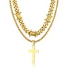 Bandmax Gold Plated Barbed Wire Chain Choker Necklace Set Faith