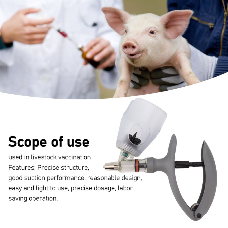 Livestock Syringe Adjustable Continuous Automatic Veterinary Syringe Gun for Cattle