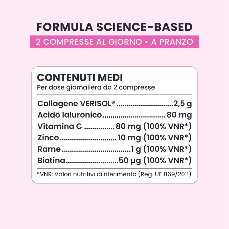 GALUJA Collagen Skin Integratore Collagene Verisol, 60 Compresse
