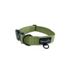 ShawnCo Basecamp Dog Collar- Premium, Adjustable, Heavy-Duty Nylon Tactical Dog Collar with Metal Buckle for Medium and Large Dogs (Olive Green, L)