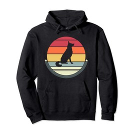 German Shepherd Silhouette Retro Vintage Owner Women Men Pullover Hoodie