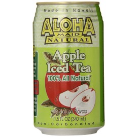 Aloha Maid Natural Iced Tea, Apple, 11.5 Ounce (Pack of 24)