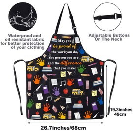 JNIAP Kindergarten Teacher Apron Pre-K Teacher Gifts Educator Of Tiny Humans Gifts Tiny Human Tamer Apron, Teacher May You Be, Large