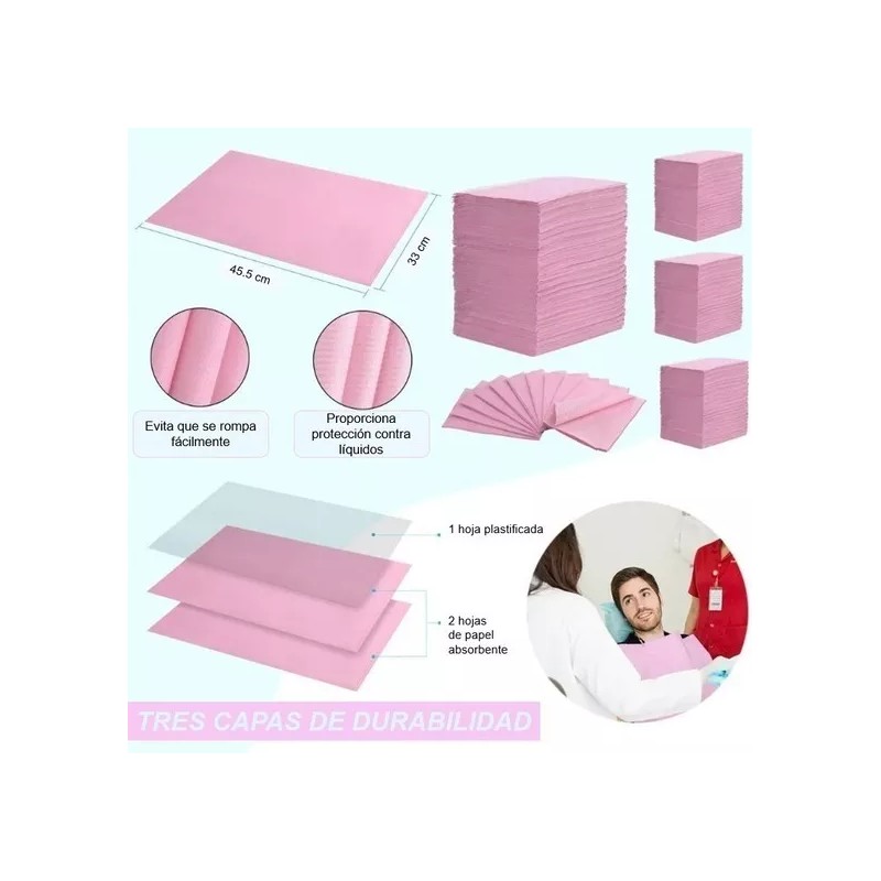 Borgatta Campos Bolsa C/50 Borgatta Toallas Desechables Color Rosa