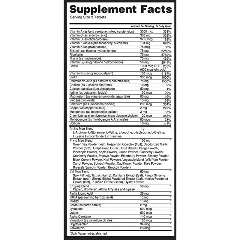 Opti Men Multivitamínico X 150 Tabs. Sabor Sin Sabor