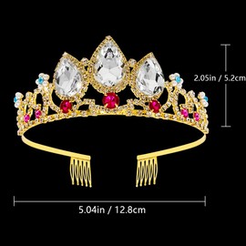 NODG Tiaras and Crowns for Women with Hair Comb Gold Crown for Bride Tiaras for Princess Crown Tiaras Birthday Crowns for Women Princess Crowns and tiaras Women