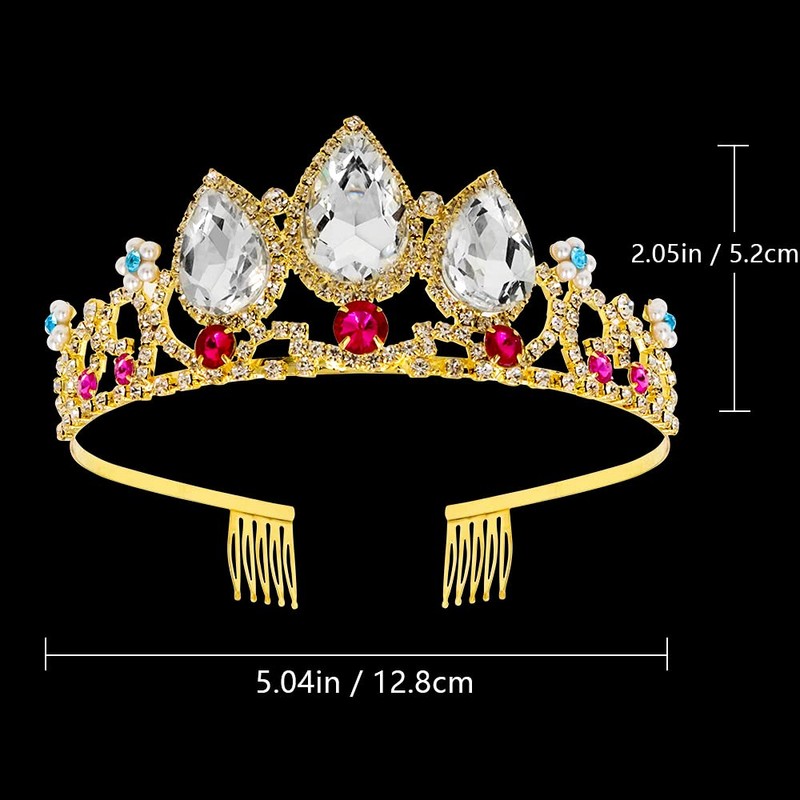 NODG Tiaras and Crowns for Women with Hair Comb Gold