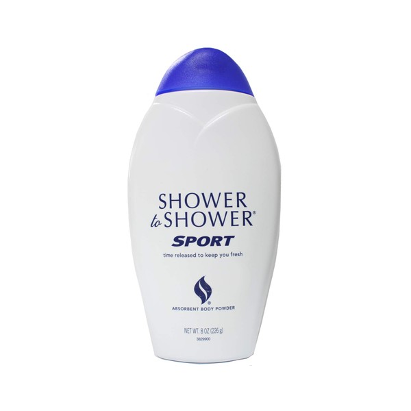 Shower to Shower Sport Body Powder 8 Ounce Talc-Free (Value Pack of 5)