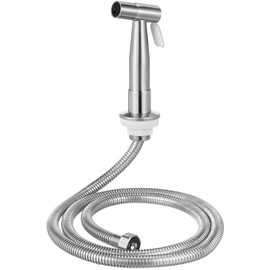 Operitacx Sink Sprayer with Hose, Universal Pull Out 304 Stainless Steel Kitchen Side Sprayer 1/2 inch Connector for Washing Vegetables and Dishes