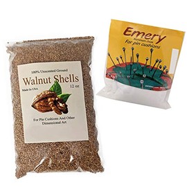 Generic Crushed Walnut Shells and Emery Bundle for Pin Cushions and Dimensional Crafts