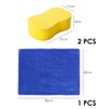 DHSBGWSX 2 Pcs Car Cleaning Sponges, 1 Car Wash Cloth,