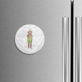 Unbranded Ebony Langur Monkey Hipster Animal | 4'' X 4'' Round Decorative Magnet