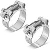 Poppstar Set of 2 hinge bolt clamps stainless steel hose