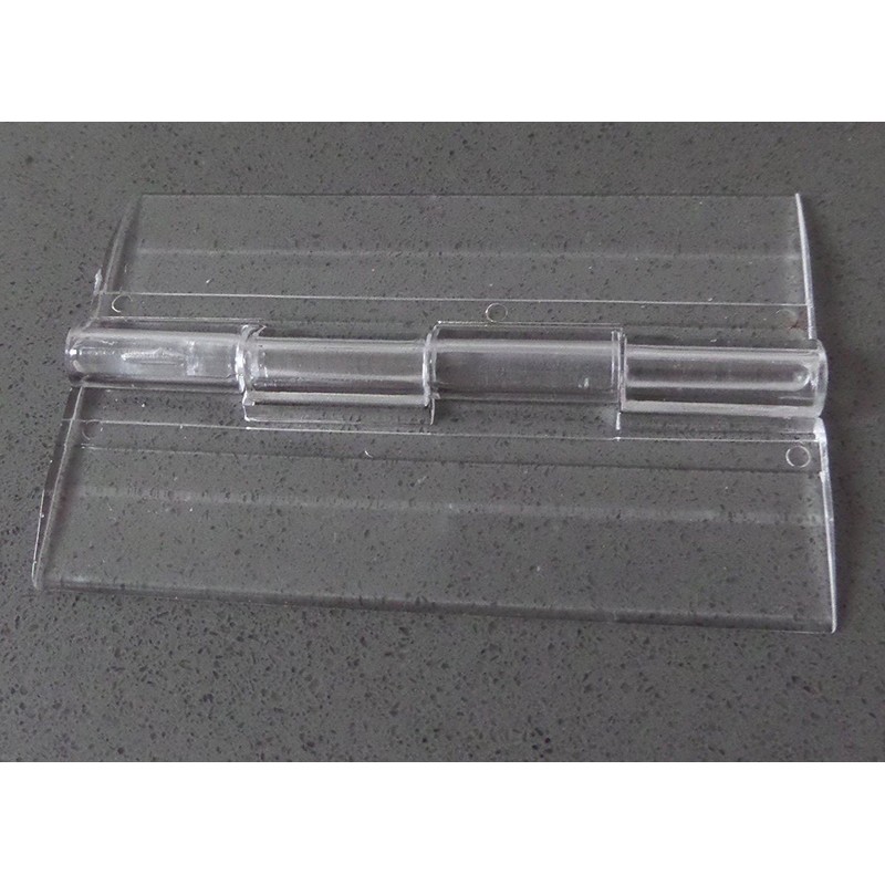 Pack of 3 Transparent Clear Plastic Acrylic 64mm Continuous Piano
