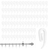 Pack of 100 Plastic Curtain Rollers, Curtain Hooks, Curtain Hooks