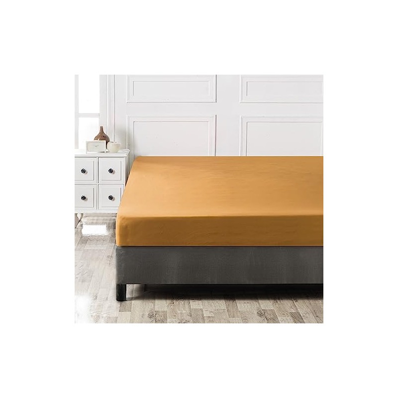 Mustard Fitted Sheet 140 x 190 cm
