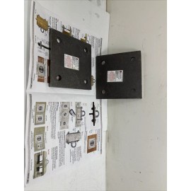 Unbranded 2pk, 3/8” Thickness 6x6in 9/16Dia Bolt Holes galvanized Dock Hardware Base Plate