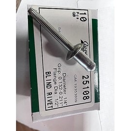Auveco # 25108 GM Inner Wheelhouse Blind Rivet 19353809. Qty 10.
