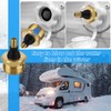 SAQXK 2pcs RV Fresh Water Blow Out Plugs Standard Brass