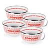 Golden Rabbit Enamelware Popcorn Bowls with Handle, 24 ounce, Showtime,