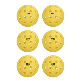 OZO Pickleball - Set of 6 Outdoor Balls, 40 holes, Injection Mould