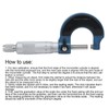 Micrometer 0‑25mm Scale Outside Diameter Carbon Steel Spiral Locking Measuring