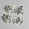 3+1 Clean Shimmer Handmade Nail Tips - Midi Long Oval