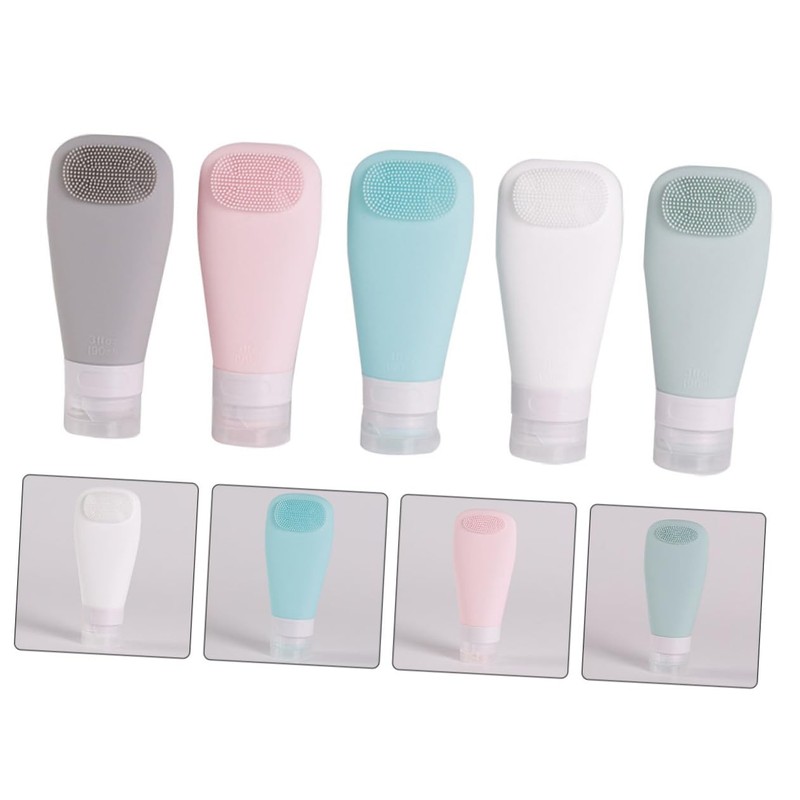 OHPHCALL Shampoo Dispenser Portable Travel Bottles Brush Dispensing Bottle Lotion
