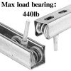 Yexiya 4 Pcs Wheel Trolley Assembly Barn Door Rollers for