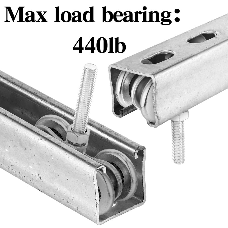 Yexiya 4 Pcs Wheel Trolley Assembly Barn Door Rollers for