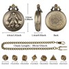 DND Wizard Pocket Watch Shell Case with Chain & Dice