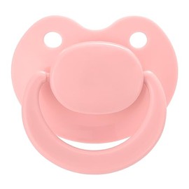 Somniumnight Adult Sized Pacifier Bigshield : Replacement Silicone Paci Big Teat for Anxiety Release - Orthodontic Biny Taken Apart and Re-Assembled Pink