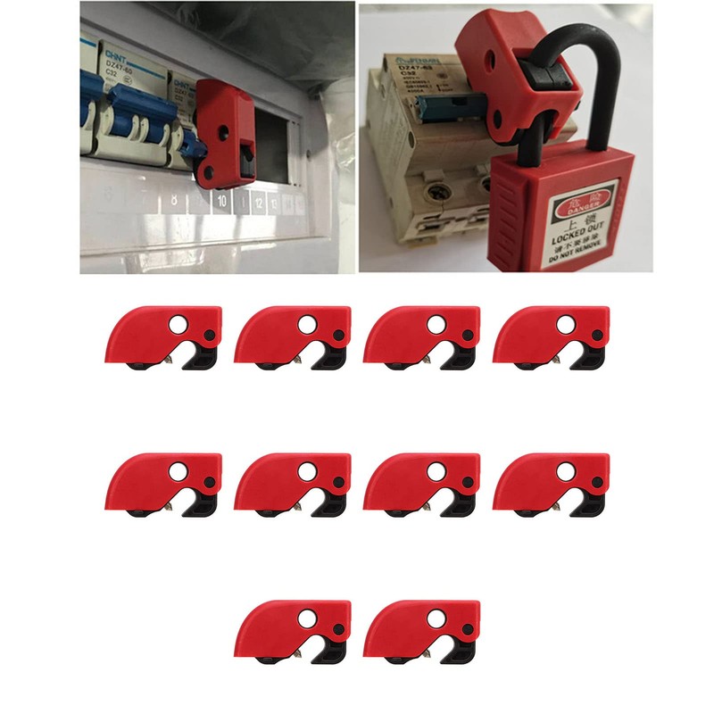 10 Pack Circuit Breaker Locking Device, Terminal for Single Pole
