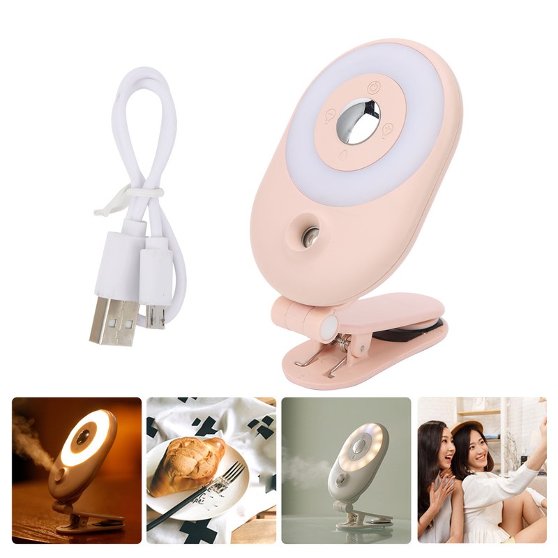 Dimmable Fill Light Soft Lamp Mini Humidifier for Phone Video