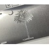 Engraved SC Palmetto Palm Tree Diamond Etched Vanity License Plate