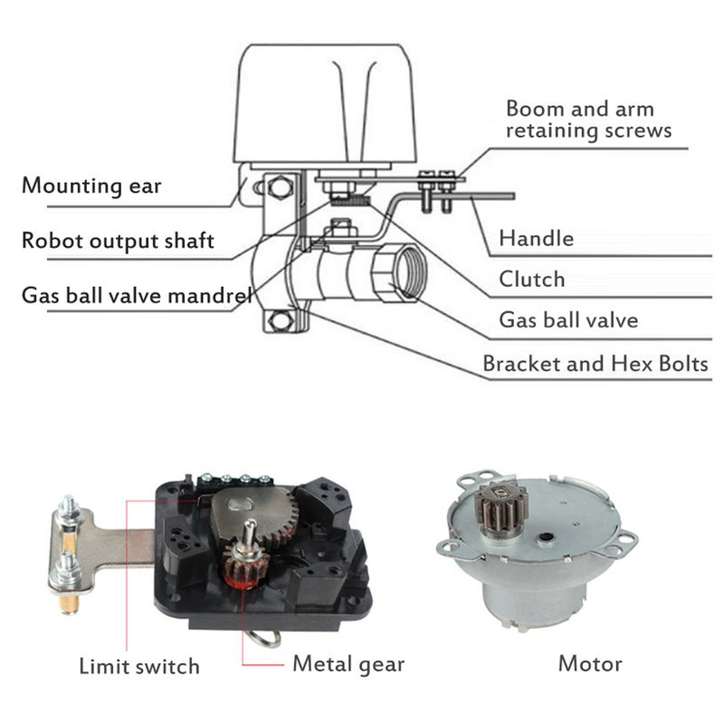 WIFI Smart Gas Water Valve for Tuya APP Remote Control