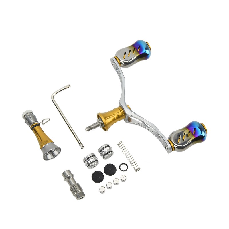 Spinning Double Reel Handle Aluminum Alloy Fishing Rocker Handle DIY