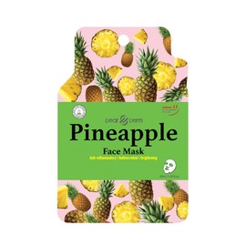 DearDerm Moisturizing Sheet Masks, Facial Mask Skincare - Soothing, Firming, Purifying, Moisture, Nurturing, Brightening, Elasticity - Pineapple (10 Sheets)