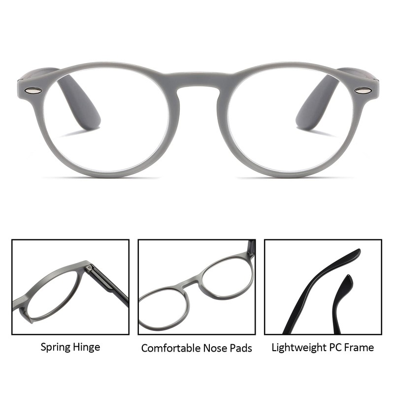 DXYXYO 4 Pack Reading Glasses for Women Small Face Blue