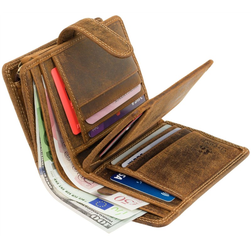 Visconti Hunter Collection RFID Blocking Leather Wallet with Carabiner 730,