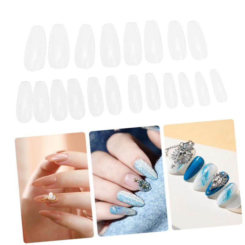 Healeved Long Full Cover Nail Tips Fake Nails Artificial Nails