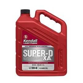 Kendall 1077886 Diesel Engine Oil (Super-D XA Premium Synthetic Blend API CK-4 with Liquid Titanium 15W40-1 Gallon), 128 fl. oz, 1 Pack