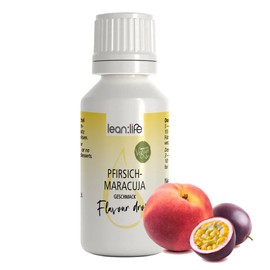 Lean:Life Flavour Drops, Aroma Drops, Peach Maracuja, Vegan, Sugar-Free, Gluten Free, No Calories, Made in Germany – 30 ml