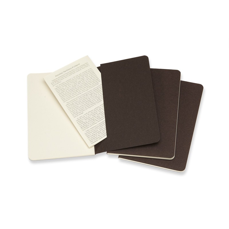 Moleskine CH013P2 Pocket Plain Cahier Journal - Coffee Brown (Pack