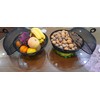 Metal Fruit Basket Decoration Worktop Fruit Bowl Design Grey Mesh