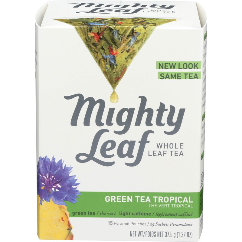 Mighty Leaf Whole Leaf Tea, Green Tea Tropical, 15 Tea