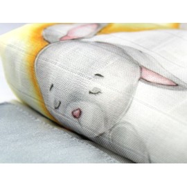 Immaculate Textiles Bamboo Baby Sensory Muslin Square/Comforter/Security Blanket - Pack of 2-40x40cm - 70% Bamboo / 30% Cotton with Satin Edge : Baby Boys or Girls